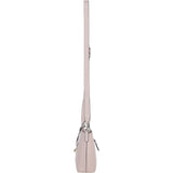 Leather Shoulder Bag with Detachable Crossbody Strap Beige: 64739