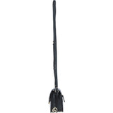 Ashwood Elegant Leather Crossbody Bag with Twist Lock Black: Y-52