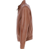 Ashwood Men's Genuine Leather Bomber Jacket Tan: AW-2255