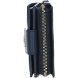 Ashwood Leather RFID Secure Wallet/Purse with Zip and Stud Closure Navy: X-30