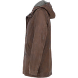 Trapper Mens Lamb Leather Hooded Jacket Brown 27: 162123