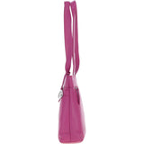 Classic Leather Zipped Shoulder Bag Berry: Derry