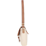 Fenland Canvas & Leather Crossbody Bag Tan/cream: FEN-753