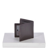 Vegetable Tanned 8 Card, ID & Coins & Zip Billfold Tab Leather Wallet Brown : 1258-VT