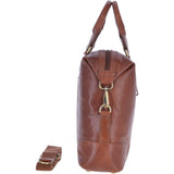 Leather Vintage Laptop Work Bag Tan : G-34