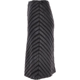 Women's Long 23.5 Inch Leather Skirt Black : Lycra Skirt