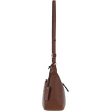 Ashwood Real Leather Top Zip Crossbody Bag 2 Tone Tan: 63931