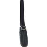 Gabicci Men's Leather Messenger Bag Black: GB-64958