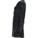 Ladies 3/4 Side Zip Leather Jacket Black: Aroma