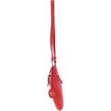 Genuine Leather Crossbody x Shoulder Bag with Golden Accents Coral: 64239