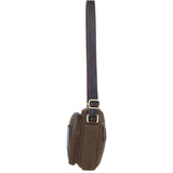 Fenland Canvas & Leather Crossbody Bag Brandy/green: FEN-751