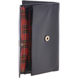 Small Vegetable Tanned Cash And 12 Card Envelope Purse Black: V-62
