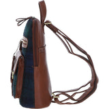 Exquisite Ashwood Leather & Harris Tweed® Cloth Backpack Tan/Watch: TW-25-04-TW