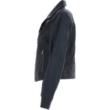 Women’s Genuine Leather Slim Fit Biker Jacket Black Ruboff: Caro