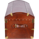 The Bridge Vintage Large Italian Vegetable Tanned  Leather Trunk Brown: 0088424 01