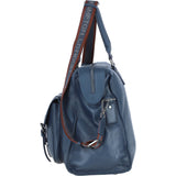 Brampton London Leather Weekender Bag Navy: 64807