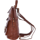 Small Vintage Leather Backpack Honey  – G25