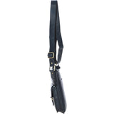 Vintage Small Leather Shoulder Bag Navy – G20