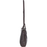 Stylish Ashwood Leather Shopper Bag with Crossbody Strap Brown: GV-64037