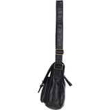 Elegant Leather Messenger Bag with Adjustable Strap Black: TL-003