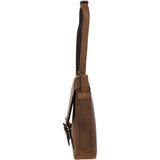 Large Vintage Leather Messenger Bag Tan: MEMPHIS BAG