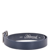 Mens Leather Belt Navy: AB-05