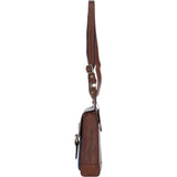 Ashwood Leather & Harris Tweed® Cloth Crossbody Bag Tan/Watch: TW-24-04-TW