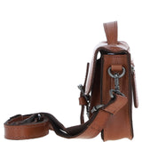 Ashwood Leather Mini Crossbody Satchel Bag Tan: P-61