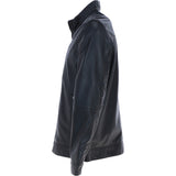 Ashwood Men’s Real Soft Leather Jacket with Mandarin Collar and Straight Zip Black: NEW COOPER