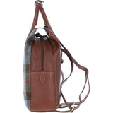 Ashwood Leather & Harris Tweed® Cloth Multi-Pocket Backpack Tan/Mcload: TW-66-02-TM