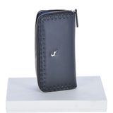 Large Leather Zip Around Note And Coin Purse Black : Ash-09