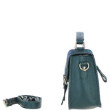 Ashwood Leather & Harris Tweed® Cloth Satchel Bag Green/Watch: TW-68-18-GW