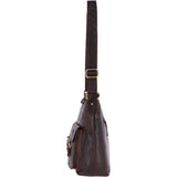 Vintage Two Pocket Leather Shoulder Bag Brandy – G21