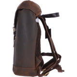 Vintage Oily Hunter Leather Backpack Brown: Kane