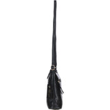 Stylish Ashwood Leather Crossbody Bag Black: Ava