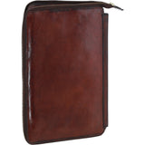 Premium Leather zip up Document Holder Chestnut: LF-173