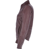Leather Biker Jacket Oxblood: N-21