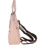 2 in 1 Leather Backpack Handbag Blush : 62237