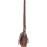 Ashwood Leather & Harris Tweed® Cloth Small Satchel Bag with Twist Lock Tan/Mcload: TW-33-02-TM
