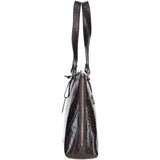 Women’s Large Croc Finish Leather Bag Brown/croc: 22-064/R