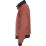 Ashwood Leather Men’s Modern Bomber Jacket Orange Tan: 162176