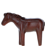 Elegant Leather Handcrafted Decorative Horse Chestnut: lf-178