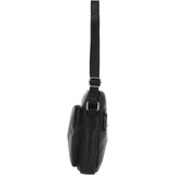 Michigan Leather Body Bag Black: M-56