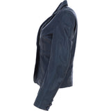 Ashwood Leather Women's Two Button Raw-Edge Blazer Navy: AWL-RE Blazer