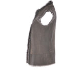 Toscana Suede Leather Gilet Grey : Kachina