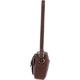 Small Leather Cross Body Bag Brandy - 63010