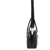 Ashwood 3 Section Large Leather Handbag Black: X-39