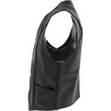 All Leather Waistcoat Black :  G-W/C 201