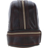 Ashwood Leather Men's Zip Washbag Brown: PL-41