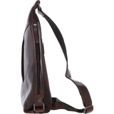 Ashwood Leather Spacious Unisex Sling Bag Brandy: P-67